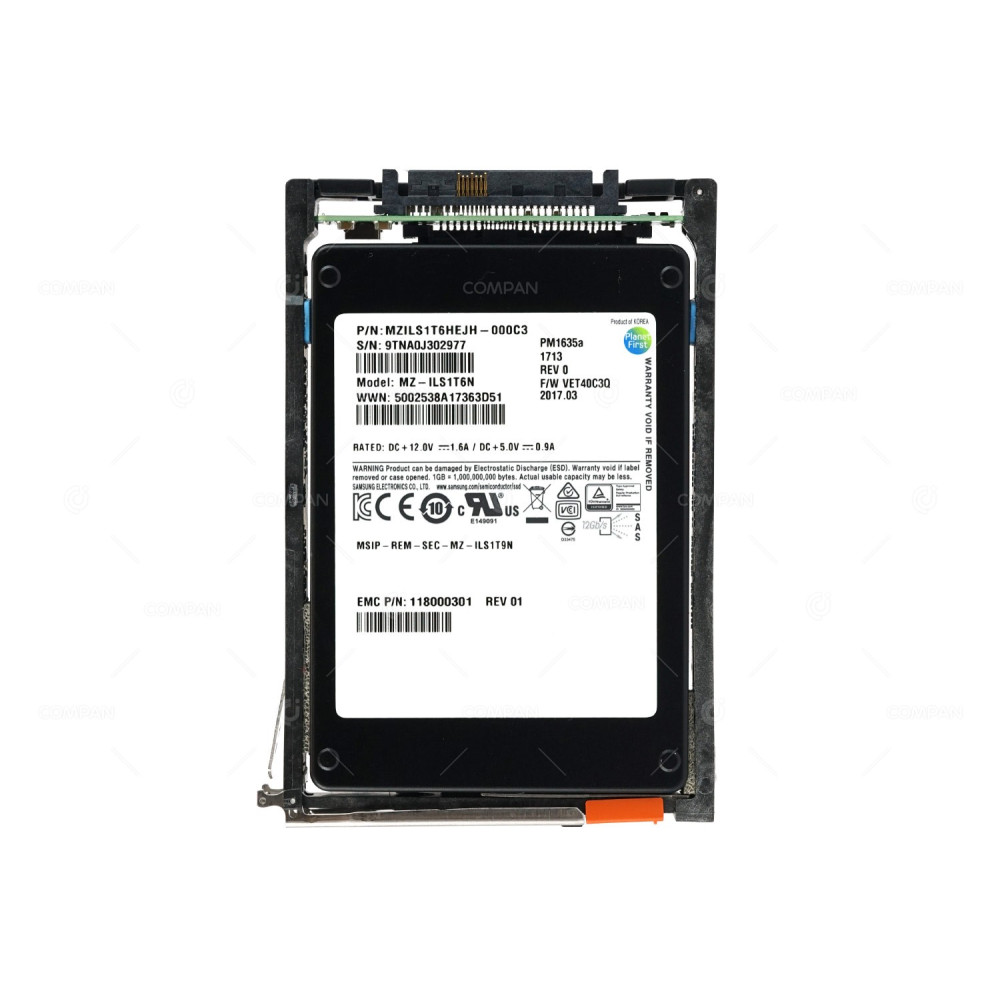 005052397 EMC SSD 1.6TB  SAS 12G  2.5" SFF  FOR EMC UNITY 300 300F